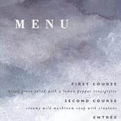 "Sea Splash" - Menus in Amethyst by Alethea and Ruth - Detail