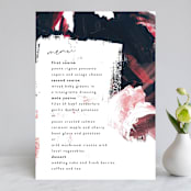 "living coral" - Menus in Coral by Phrosné Barwood - Front