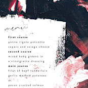 "living coral" - Menus in Coral by Phrosné Barwood - Detail