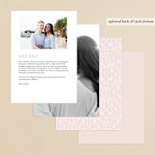 "The Ace" - Menus in Petal by Rochelle Renee - Back of Card Options