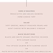 "The Ace" - Menus in Petal by Rochelle Renee - Detail