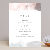 "Sea Froth" - Menus in Blush by Creo Study - Front