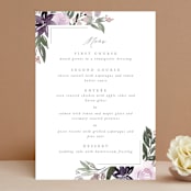 "Garden Stroll" - Menus in Lilac by Creo Study - Front