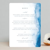 "Watercolor waves" - Menus in Ocean by Yuliya Evseeva - Front