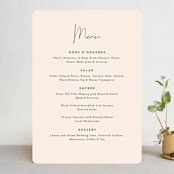 "Just the Two of Us" - Menus in Blush by Jennifer Wick - Front