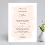 "Lithe" - Menus in Blush by Kristie Kern - Front