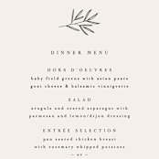 "Italia" - Menus in Taupe by Kelly Schmidt - Detail