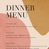 "Galeria" - Menus in Autumn Desert by Kelly Schmidt - Detail