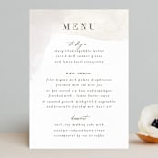 "Sloped" - Menus in Ecru by Everett Paper Goods - Front