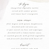 "Sloped" - Menus in Ecru by Everett Paper Goods - Detail
