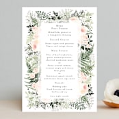 "beautiful posies" - Menus in Fresh by Phrosné Barwood - Front