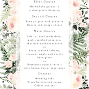 "beautiful posies" - Menus in Fresh by Phrosné Barwood - Detail