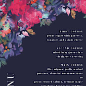 "Georgia" - Menus in Navy by Lori Wemple - Detail
