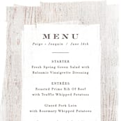 "Barnwood" - Menus in Ash by Hooray Creative - Detail
