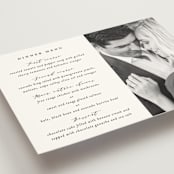 "Classically Us" - Menus in Cotton by Simona Camp - Detail