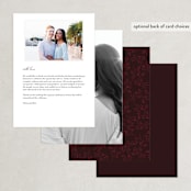"Midnight Botanicals" - Menus in Cranberry by Susan Moyal - Back of Card Options