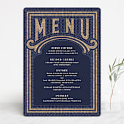 "Mosaic" - Menus in Navy by GeekInk Design - Front