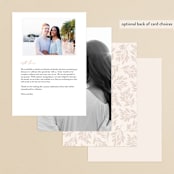 "Scarlet" - Menus in Blush by Hooray Creative - Back of Card Options