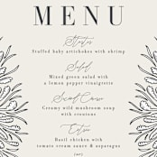 "FancySchmancy" - Menus in Classic by Jen Owens - Detail