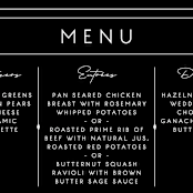 "Vesperum" - Menus in Slate by GeekInk Design - Detail