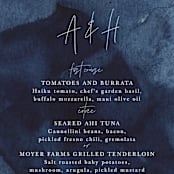 "Plain and Simple" - Menus in Sapphire by Chris Griffith - Detail