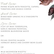 "floral corner" - Menus in Marsala by Cass Loh - Detail