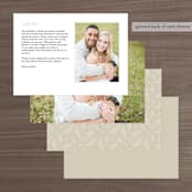 "Herb Garden" - Menus in Taupe by Sarah Brown - Back of Card Options
