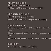 "Herb Garden" - Menus in Taupe by Sarah Brown - Detail
