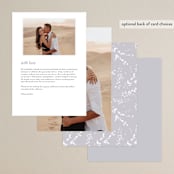 "Golden Hour" - Menus in Water Lily by Jennifer Wick - Back of Card Options