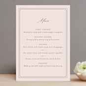 "set in stone" - Menus in Dusty Rose by Mansi Verma - Front