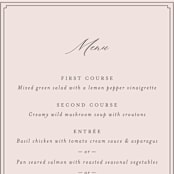 "set in stone" - Menus in Dusty Rose by Mansi Verma - Detail