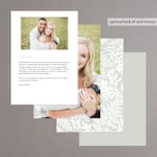 "Dear Greenery" - Menus in Eucalyptos by Hooray Creative - Back of Card Options