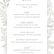 "Dear Greenery" - Menus in Eucalyptos by Hooray Creative - Detail