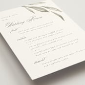"Whispered Leaves" - Menus in Leaf by Kristie Kern - Detail