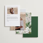 "Lush Greenery" - Menus in Fresh Green by Phrosné Barwood - Back of Card Options