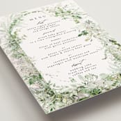 "Lush Greenery" - Menus in Fresh Green by Phrosné Barwood - Detail
