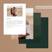 "Green Wreath" - Menus in Champagne by Lori Wemple - Back of Card Options