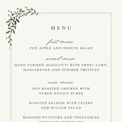 "Green Wreath" - Menus in Champagne by Lori Wemple - Detail