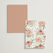 "Organic Florals" - Menus in Blush by Susan Moyal - Back of Card Options