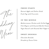 "Landscape" - Menus in Black Tie by Laura Hamm - Detail
