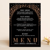 "Grand Natura" - Menus in Noir by GeekInk Design - Front