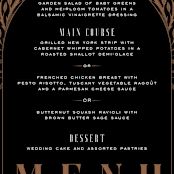 "Grand Natura" - Menus in Noir by GeekInk Design - Detail