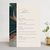 "Love Story" - Menus in Turquoise by Kate Ahn - Front