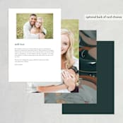 "Love Story" - Menus in Turquoise by Kate Ahn - Back of Card Options