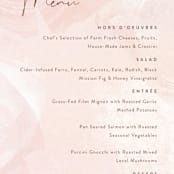"dawning" - Menus in Sunrise by Jennifer Wick - Detail