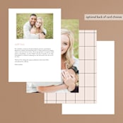 "Aesthetic" - Menus in Blush by Liz Conley - Back of Card Options