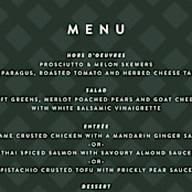 "Artsy Minimal" - Menus in Forest by Melanie Severin - Detail