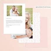 "Emblem" - Menus in Petal by Kimberly FitzSimons - Back of Card Options