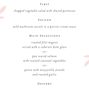 "Emblem" - Menus in Petal by Kimberly FitzSimons - Detail