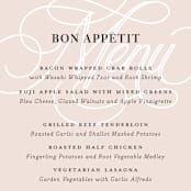 "AND" - Menus in Sunkissed by Jill Means - Detail